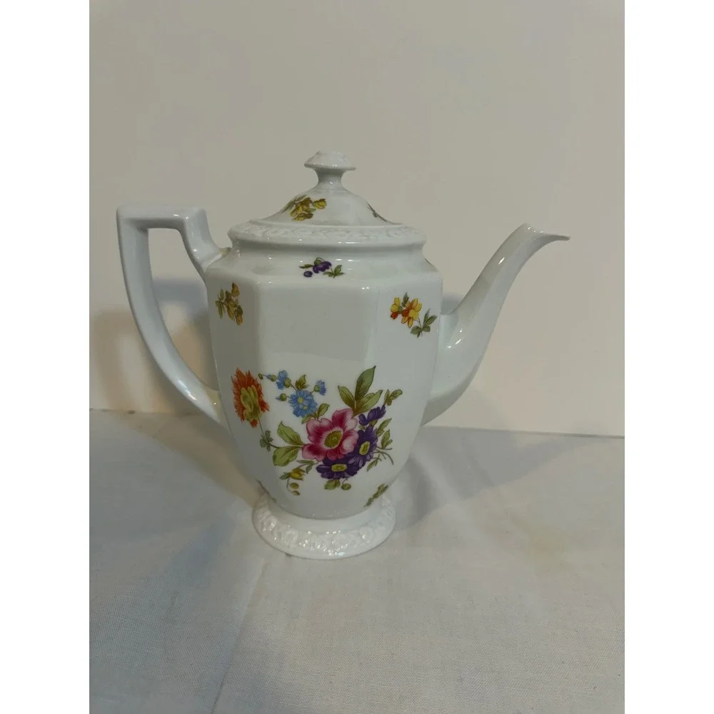 Rosenthal Classic Rose Collection Floral Porcelain Coffee Pot Germany Vintage